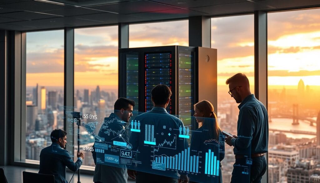 A-sleek-modern-office-interior-with-large-windows-overlooking-a-bustling-city-skyline.-In-the--1024x585 Agence Data Keyrus : Services de Data Science et Analyse
