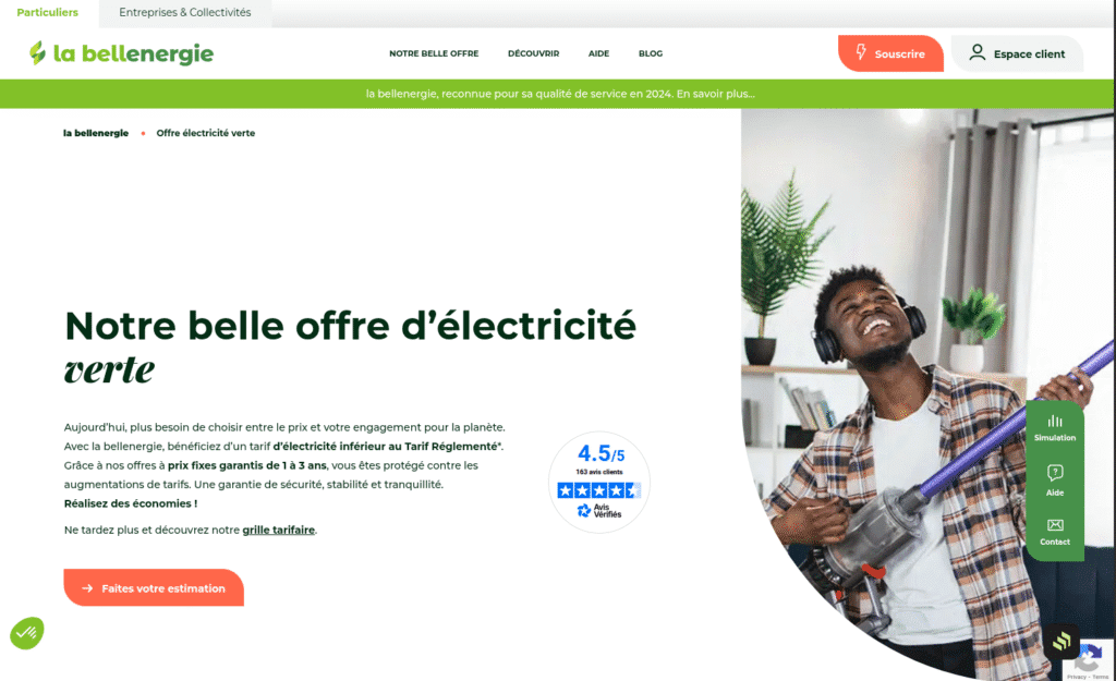 La Bellenergie : Avis, offres et tarifs du fournisseur d'électricité verte 6 energie
