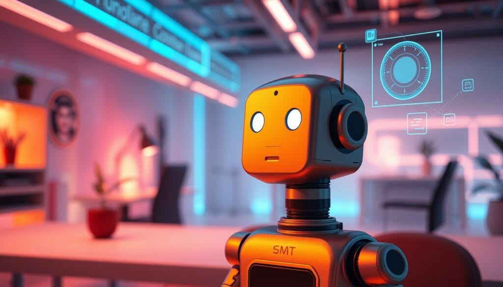 A sleek, minimalist chatbot prototype against a backdrop of a vibrant, futuristic workspace. The chatbot is rendered in a warm, metallic finish, its simple yet expressive interface hinting at its conversational capabilities. The workspace is bathed in a soft, ambient glow, with a clean, geometric aesthetic that evokes a sense of creativity and innovation. Subtle holographic elements and floating data visualizations add a touch of high-tech wonder, complementing the pragmatic focus of the chatbot prototype. The overall scene conveys a sense of rapid, iterative development, where cutting-edge technology and human-centric design converge to unlock new possibilities.