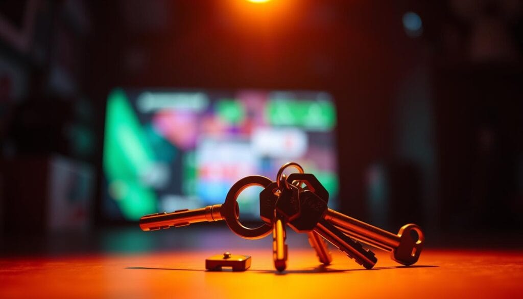 A vibrant and engaging scene featuring a set of keys representing the key elements of compelling video content. The keys are the focal point, illuminated by warm, directional lighting casting dynamic shadows. The keys are arranged in the foreground, with a slightly blurred and softened middle ground and background, creating a sense of depth and emphasis on the subject. The overall mood is one of creativity, inspiration, and the power of effective video storytelling. A vibrant and engaging scene featuring a set of keys representing the key elements of compelling video content. The keys are the focal point, illuminated by warm, directional lighting casting dynamic shadows. The keys are arranged in the foreground, with a slightly blurred and softened middle ground and background, creating a sense of depth and emphasis on the subject. The overall mood is one of creativity, inspiration, and the power of effective video storytelling.