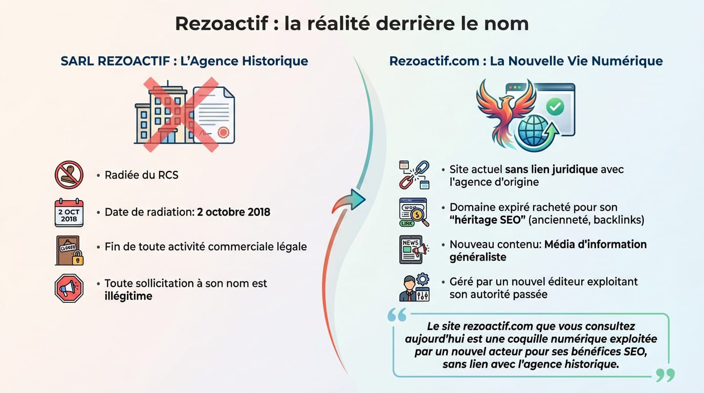 Agence Rezoactif : La vérité sur sa fermeture 5 Analyse de la fermeture de l'agence Rezoactif et du rachat de son domaine