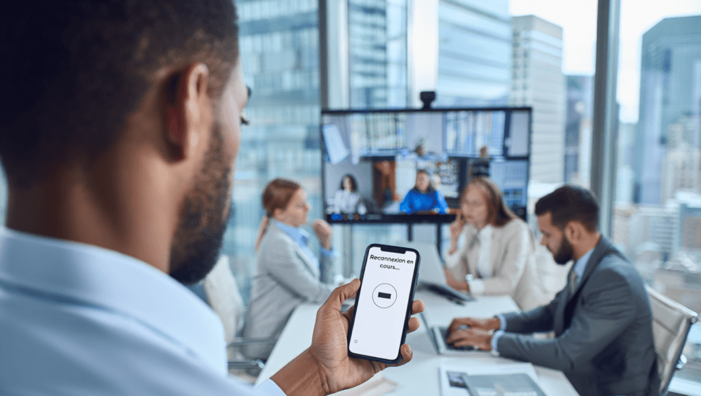 Connectivit Faible Smartphone premier plan