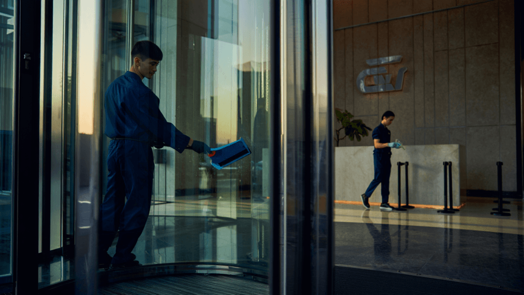 Faire appel à une société de nettoyage professionnelle pour son entreprise 6 Nettoyage Hall Corporate Lobby marbre